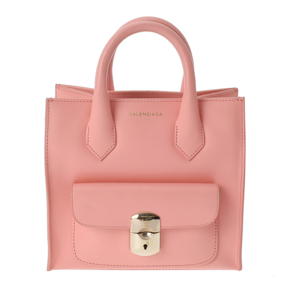 BALENCIAGA Padlock All Afternoon Pink Calfskin Bag